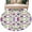 Purple, variant on Purple Green Botanical Round Area Rug 5Ft Washable Circle Rugs for Living Room Bedroom, Watercolor Spring Floral Summer Non-Slip Carpet Floor Mats Indoor Outdoor Carpet Runner Aesthetic Home Decor