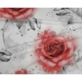 thumbnail image 4 of oneOone Polyester Lycra Dark Peach Fabric Leaves & Rose Watercolor Diy Clothing Quilting Fabric Print Fabric By Yard 56 Inch Wide, 4 of 4
