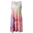 thumbnail image 4 of SMihono Robes Bohèmes d'Été Femmes Grande Taille Mode Femmes Décontracté Aguichant Col en V Uni Été Dentelle Sans Manches Robe Mini, 4 of 5