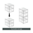thumbnail image 5 of mDesign Stacking Plastic Storage Kitchen Bin - 2 Pull-Out Drawers, 4 Pack, Clear, 5 of 9