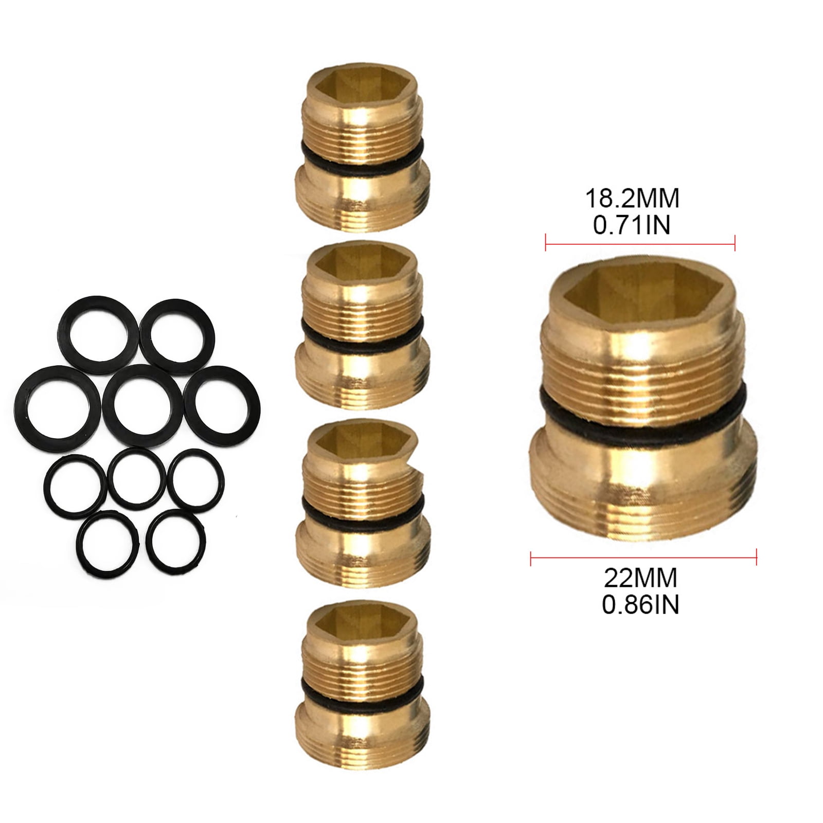 5 Pcs Faucet Adapter Kit Water Purifier Aerator Connector Brass Aerator