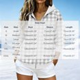 thumbnail image 3 of Njagoc3 Womens Plaid Gingham Zip Up Hoodie Drawstring Long Sleeve Loose Fit Fleece Sweatshirt with Pockets Casual Fall Outerwear for Picnic Travel，Gray，S, 3 of 6