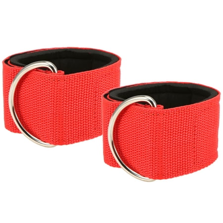 2pcs Fitness Padded Ankle Straps for Cable Machines Adjustable Ankle Cuffs Glute Leg