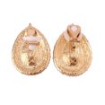 thumbnail image 7 of Clip on 1" gold teardrop earrings in a variety of color and clear stones, 7 of 7