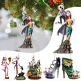 thumbnail image 2 of Jack and Sally-adorno colgante para árbol de Navidad, figura de acción decorativa para niños, regalo de Año Nuevo, pesadilla antes de Navidad, 2023, 2 of 6