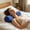 Navy, variant on Health Firm Cervical Neck Roll Pillowcase, Round Neck Bolster Pillow Cover, Tube Roll Cervical Pillowcase for Head, Neck, Back and Legs Support, 5.9 x 15.7 Inch