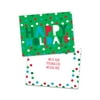 Personalized Bright Confetti Folded Holiday Greeting Card