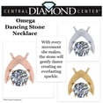 thumbnail image 5 of Central Diamond Center Silver Omega Dancing Stone (CZ) Pendant Rhodium Plated W/Adj. Box Chain, 5 of 7
