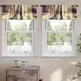 thumbnail image 2 of LALILO Kitchen Curtain Valance Vintage Nature Landscape Rod Pocket Window Curtain 52"x 18" Set of 2, 2 of 7