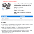 thumbnail image 2 of Front and Rear Brake Pad and Rotor Kit - Compatible with 2014 INFINITI QX70, 2 of 2