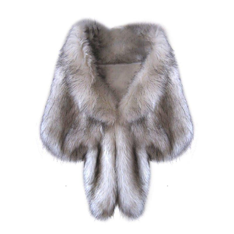 Faux fur Collar Trim Hood for Coat Jacket Mantel Pelt Scarf Stola Winter Wrap Shawl 