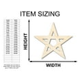 thumbnail image 2 of Unfinished Wood Pentagram Shape | Craft Cutout | up to 46" DIY 36" / 3/4", 2 of 3