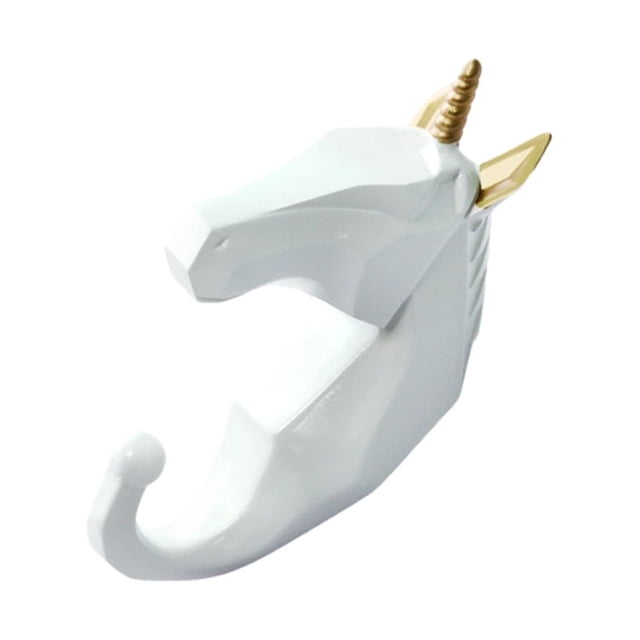 Maytalsory Animal Head Key Hook Sturdy And Durable Construction Adding Touch Of Whimsy White gold (horse) 1Set