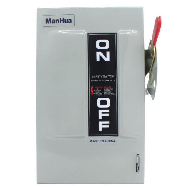 Caja de interruptor de desconexión de 3p 100amp 3 polas de acero resistente versátil 8x3.9x13.5 pulgadas instalar fácilmente 3 alambre al aire libre