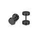 thumbnail image 4 of Juego de 6 pares de pendientes negros de acero inoxidable con forma de aro para hombre y mujer, estilo gótico, estilo hip hop, estilo 6-1 par, 4 of 5