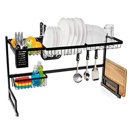 Teraves Over Sink Dish Drying Rack Large Two Tier Vertical