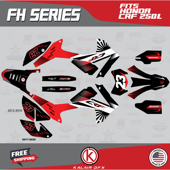 Kalair GFX Graphics Kit for Honda CRF250L (2012-2016) Fh Series