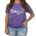 thumbnail image 2 of Theme Park Disney Magical Shirt Family Vacation Tee Disneyworld Unisex T-Shirt Adult Ladies (Purple, Small), 2 of 6
