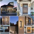 thumbnail image 2 of Lámpara de pared exterior Camuucci 50 cm LED impermeable negra, 2 of 7