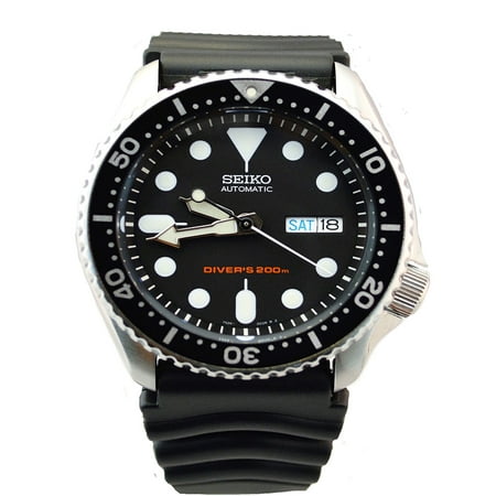 seiko men's automatic analogue watch with rubber strap skx007k