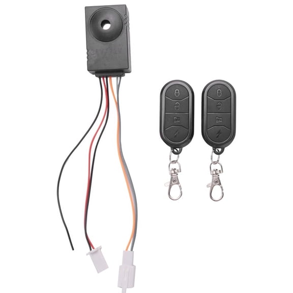 Ebike Alarm System with 2 Remotes for Electric Bikes - Universal 36V-72V Waterproof ABS OPP Bag Packaging