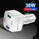 thumbnail image 5 of 4 puertos Dual USB Type-C PD 38W Cargador de coche Carga rápida para teléfono (Blanco), 5 of 9
