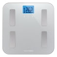 thumbnail image 1 of Báscula digital de grasa corporal Weight Gurus con pantalla LCD retroiluminada grande y seguimiento por teléfono inteligente (plateada), 1 of 5