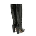 thumbnail image 5 of BONIXOOM Boots for Women High Heel Rubber Zip-Up Knee High Winter White 35 (US:4), 5 of 8