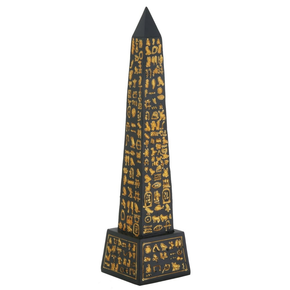 Black Egyptian Obelisk Collectible Figurine Ancient Egypt