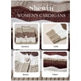 thumbnail image 3 of SHEWIN Womens Sweaters Striped Color Block Chunky Cardigans Button Down Long Sleeve V Neck Loose Knit Fall Sweater Coats Fashion, 3 of 9