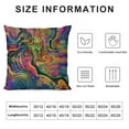 thumbnail image 5 of ONETECH Color Throw Pillow Cover Abstract Purple Pink Red Orange Golden Blue Chaotic Waves Colorful Rainbow Square Pillow Case Cushion Cover for Home Car Decorative, 5 of 5