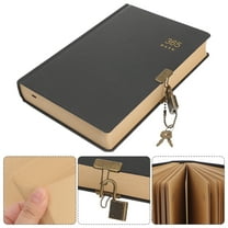 Melantax 365 Days Diary Writing Notebook Planner Personal Journal Organizer with Lock Portable Stationery for Home Office School (Random Styles)