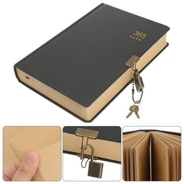 Melantax 365 Days Diary Writing Notebook Planner Personal Journal Organizer with Lock Portable Stationery for Home Office School (Random Styles)