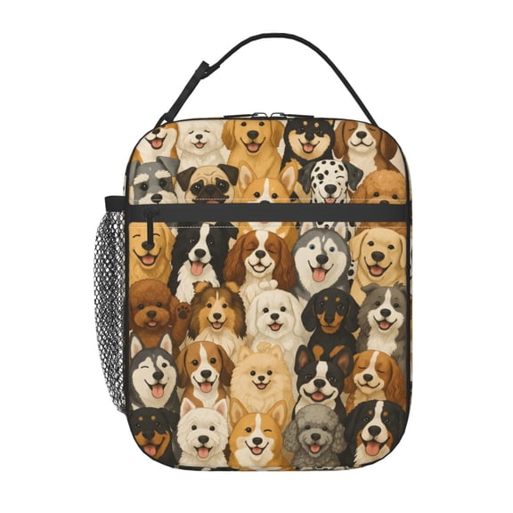 Pet Lovers Dog Lunch Bag Reusable Thermal Lunch Tote with Handle for Women and Men