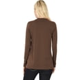 thumbnail image 3 of Womens Long Sleeve Cotton Mock Neck Turtleneck Top, 3 of 3