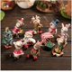thumbnail image 1 of 8 Pieces Resin Mini Christmas Decorations, Christmas Figurines Table Decoration, Santa Claus Snowman Miniature Ornament, For Home Garden Party Decor O, 1 of 4