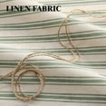 thumbnail image 6 of Shower Curtain with Ruffle Hem Linen Shower Curtains for Bathroom Country Vintage Rustic Natural Fabric, Green Stripe 72" W x 72" L, 6 of 6