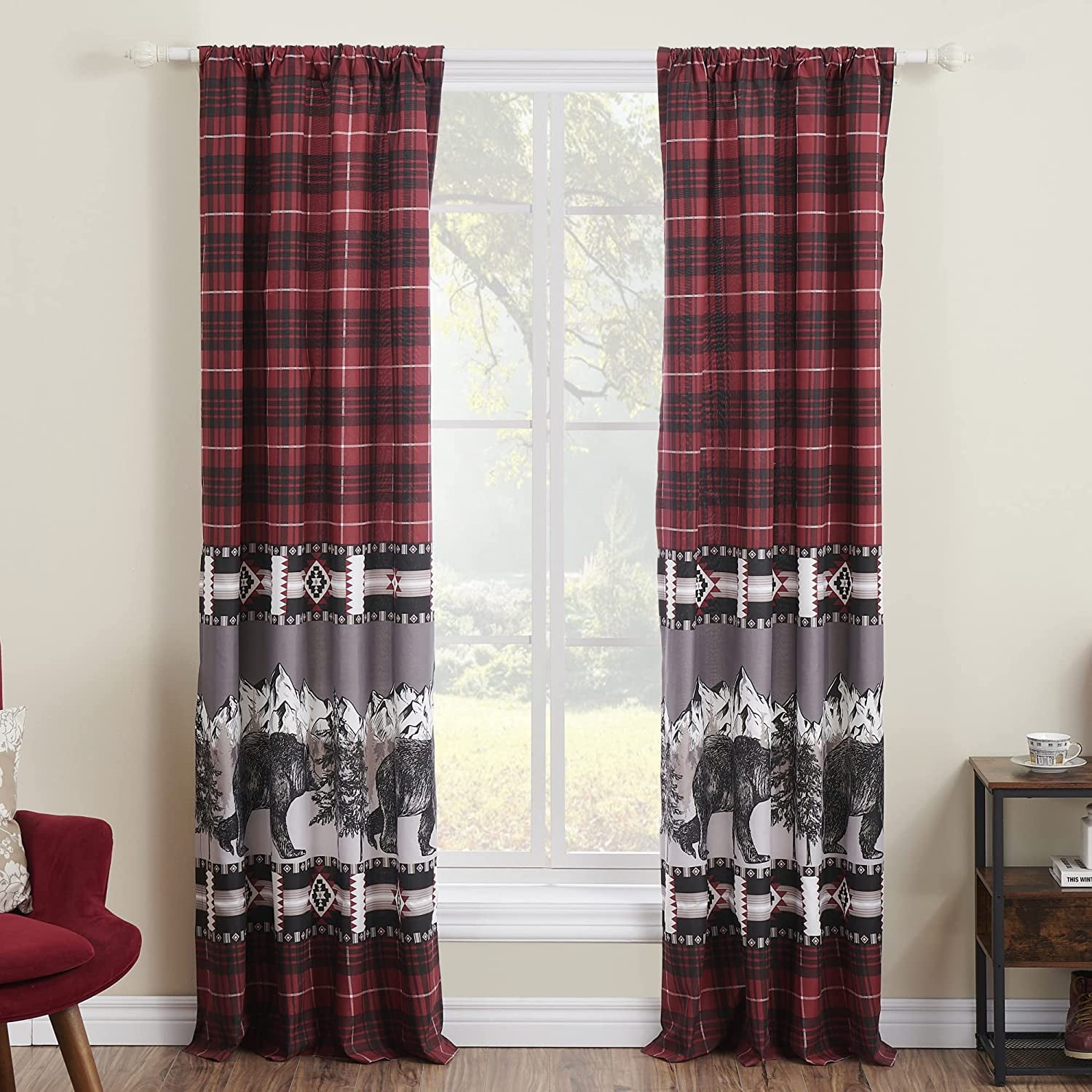 Western Southwest Style Free Shipping Autumn Trails or Northern Pine Drapes 