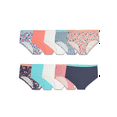 thumbnail image 1 of Fruit Of The Loom Girls 10 Pack Assorted Cotton Low Rise Brief, 14, Assorted, 1 of 6