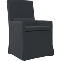 Padma's Plantation Sandspur Beach Wood Dining Armchair in Charcoal Gray