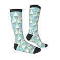 thumbnail image 3 of Balery White Geese And Flower Fun Novelty Socks Men'S Women'S Crew Socks Funny Crazy Novelty Socks Quirky And Cool Socks, 3 of 9