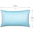 thumbnail image 2 of 12 x 20" Throw Pillowcase (Cover Only) - 85/15 Nylon, Spandex - Luxurious, Silky, Stretchy & Soft - 1Pcs Solid Color - A Perfect Choice for Couch Chairs Sofa Bed Adult or Kids Bedroom, Sweat Baby Blue, 2 of 7