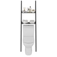 thumbnail image 5 of Ballucci over the Toilet Storage Shelf, 2-Tier Bathroom Organizer, Bath Rack Organizer, Black, 5 of 7
