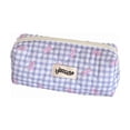 thumbnail image 2 of Season Student Checkered Pencil Case With Bow Portable Stationery Organiser Eraser Pencil Case, 2 of 6