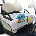 thumbnail image 2 of COEQINE 2-in-1 Golf Cart Seat Cover & Carry Bundle, Folds Like a Bag with Handle, Universal Fit for Two-Seaters, 4 Storage Pockets, Machine Washable Polyester, Blue Sea Turtle Splash, 2 of 8