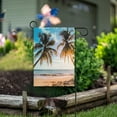 thumbnail image 6 of Retro Palm Tree Sunset Beach Garden Flag House Banner 28" x 40" Double Sided Outdoor Yard Decoration, 6 of 6