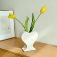 thumbnail image 4 of Costeam 1.2 Liter Heart Shaped Ceramic Vase，Decorative Tabletop Ornament For Home And Valentine's Day Decor, 4 of 7