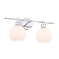 thumbnail image 4 of Collier 2 light Chrome and Frosted white glass Wall sconce, 4 of 15