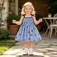 thumbnail image 2 of Rhuody Girls Dresses Sleeveless Holiday Party Striped Bowknot Dress Dance Party Dresses Clothes Basic Playsuit, 2 of 6