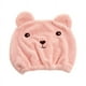 thumbnail image 1 of Gorro suave y absorbente para cabello seco, lindo oso de dibujos animados, microfibra súper suave, toalla de secado rápido para niños y adultos (rosa), 1 of 5